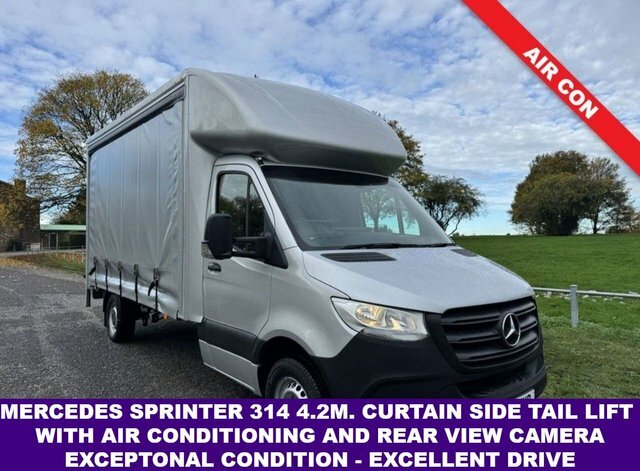 Mercedes-Benz Sprinter 2.1 314Cdi 3.5T. Lwb 4.2M Curtainside Tail Lift Ai Silver