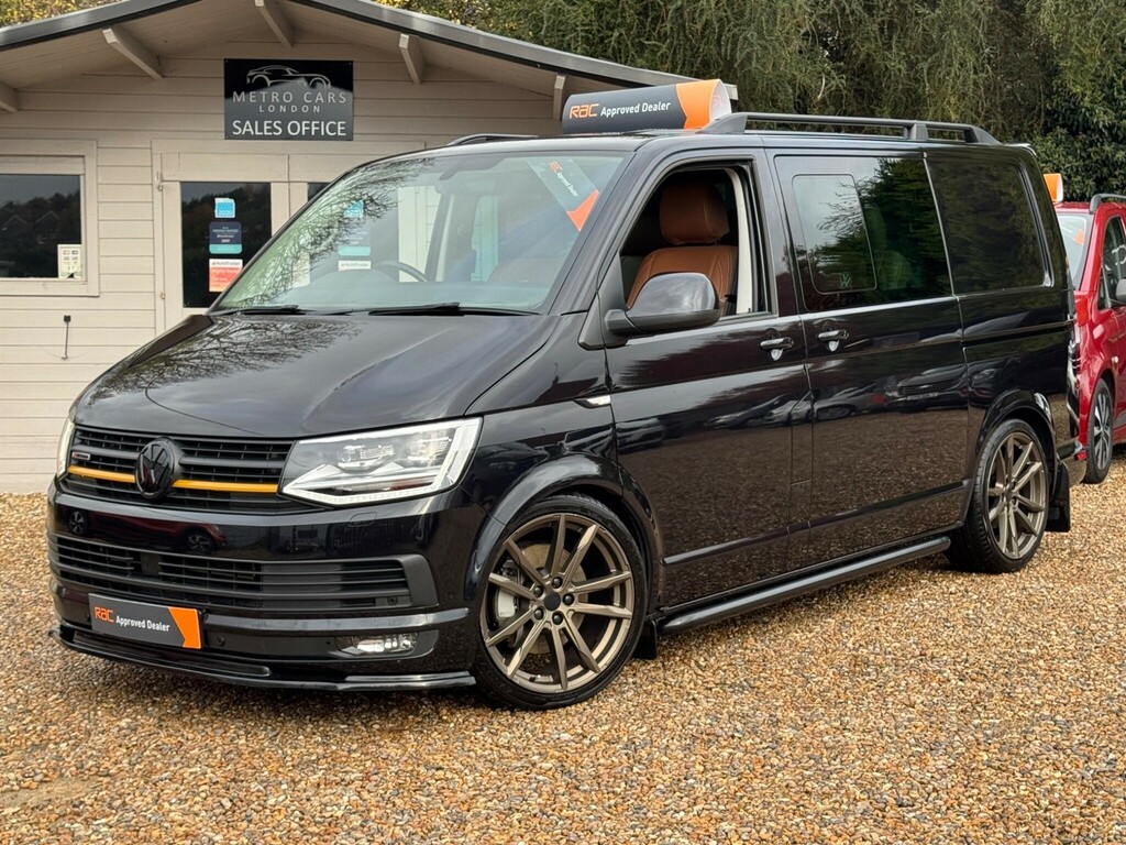 Volkswagen Transporter 2.0 Bitdi T32 Bluemotion Tech Highline Kombi Doubl FV18OJL Black #3