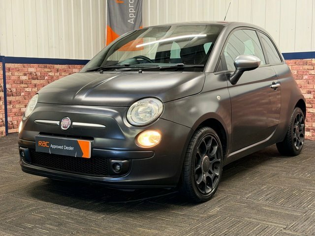 Fiat 500 1.2 Matt Black Hatchback Euro 5 KY61WRT Black #6