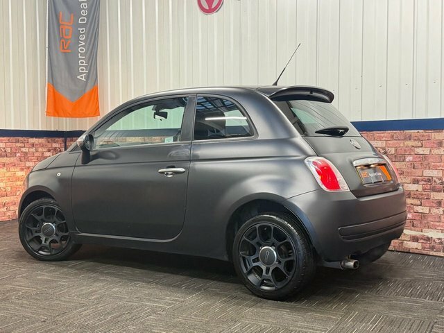 Fiat 500 1.2 Matt Black Hatchback Euro 5 KY61WRT Black #3
