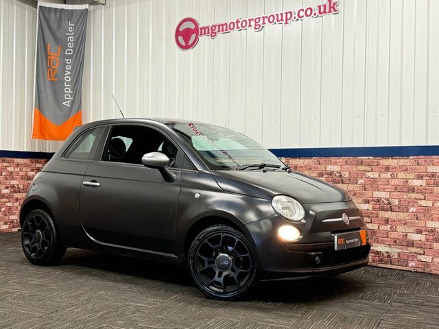 Fiat 500 1.2 Matt Black Hatchback Euro 5 KY61WRT Black #4