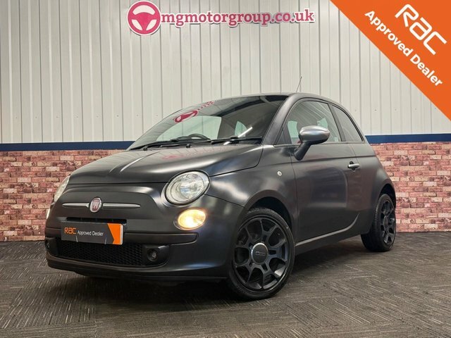 Fiat 500 1.2 Matt Black Hatchback Euro 5 KY61WRT Black #2