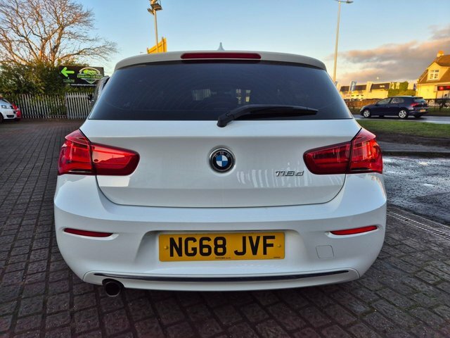 BMW 1 Series 118D Sport Hatchback NG68JVF White #5