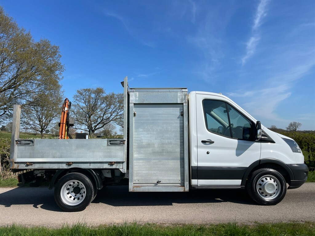 Ford Transit Custom Hi-ab Crane Winch Toolbox Dropside 1 Company Owner RO18VKD White #2