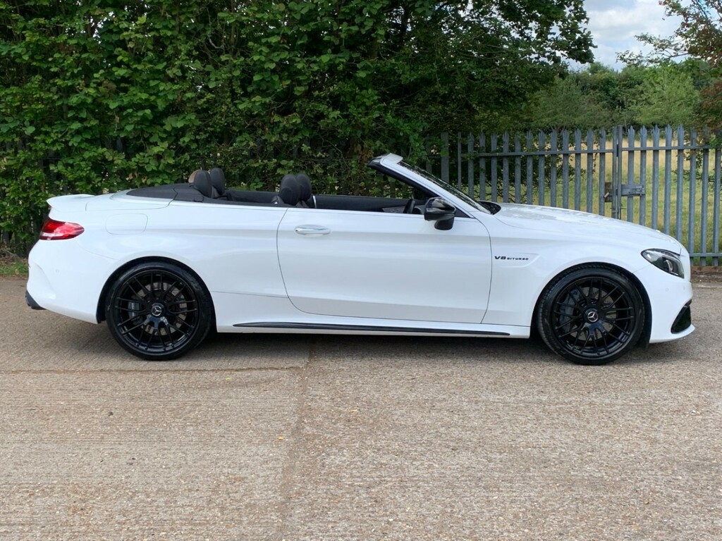 Mercedes-Benz C Class C63 Amg 4.0 V8 Biturbo Spds Mct Cabriolet BV17BVP White #2