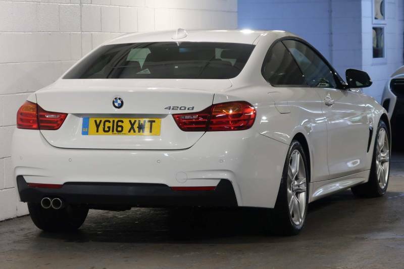BMW 4 Series 420D 190 M Sport Professional Media - 2016 YG16XWT White #4