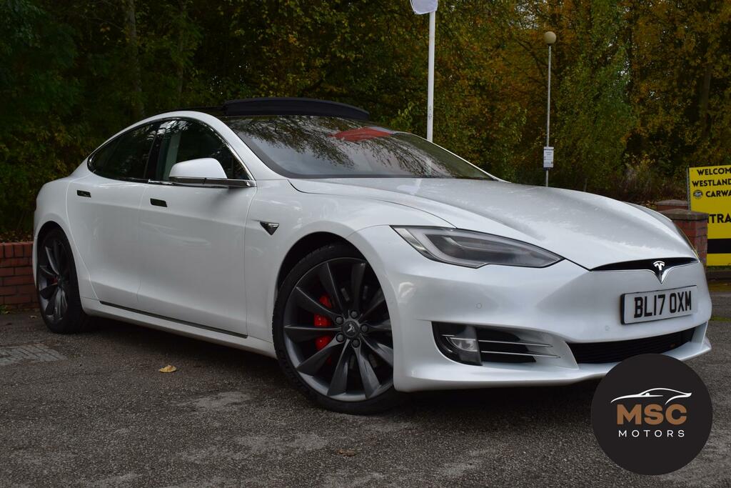 Tesla Model S Dual Motor Performance Ludicrous Hatchback E BL17OXM White #2