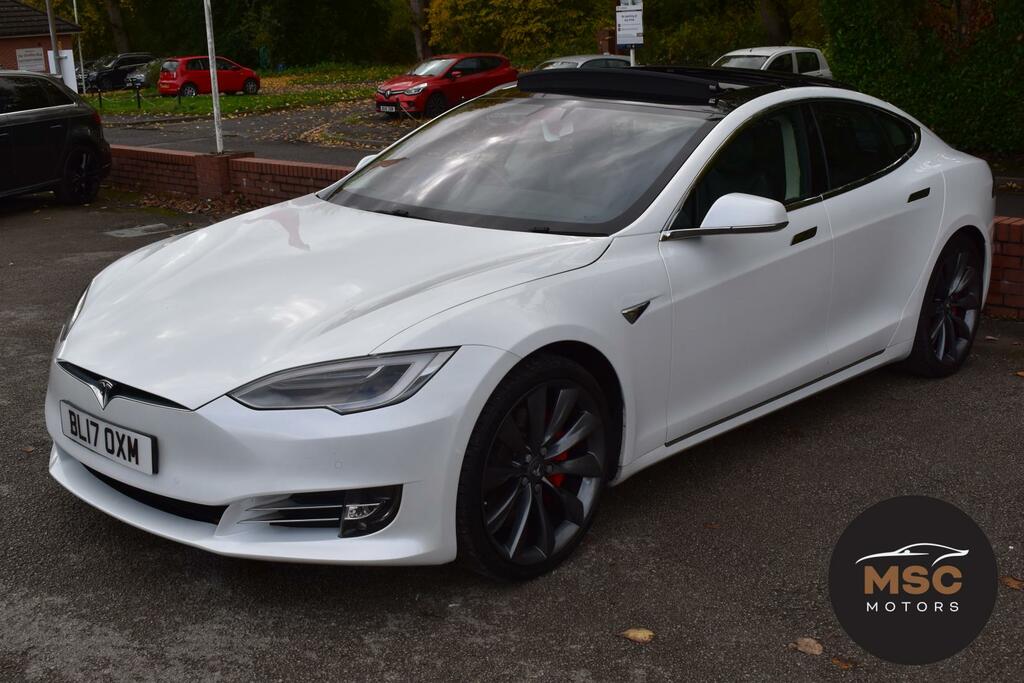 Tesla Model S Dual Motor Performance Ludicrous Hatchback E BL17OXM White #5