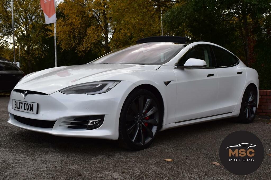 Tesla Model S Dual Motor Performance Ludicrous Hatchback E BL17OXM White #6