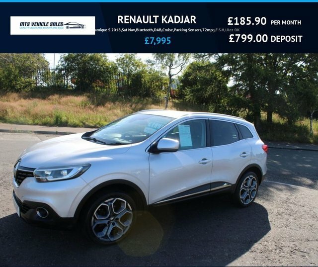Renault Kadjar 2018 1.5 Dci Dynamique S 2018,Sat Nav,bluetooth,da Silver