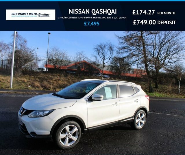 Nissan Qashqai 2016 1.5 Dci N-connecta 2016,Glass Roof,sat Nav,18 White