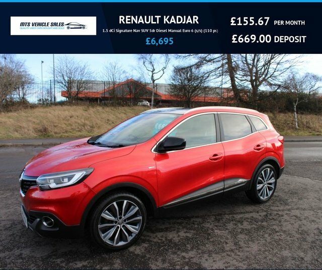 Renault Kadjar 2016 1.5 Dci Signature 2016,Sat Nav,19alloys,dab, Red