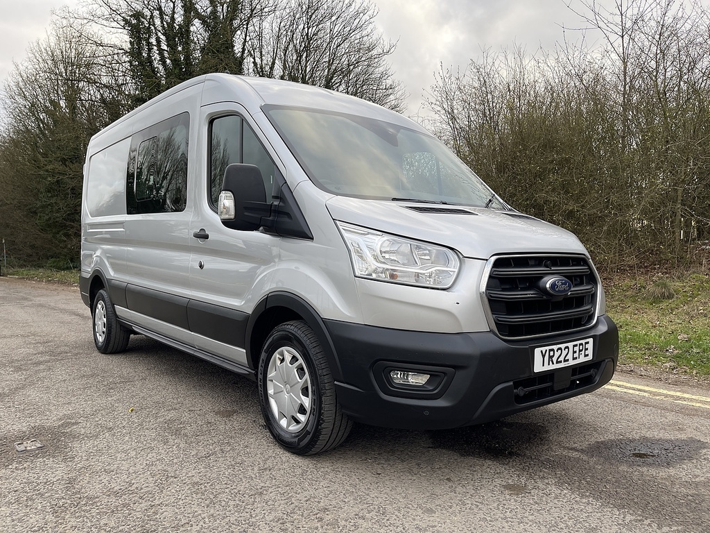 Ford Transit Custom 2.0 350 Ecoblue Trend Crew Van Fwd L3 H2 Euro 6 S YR22EPE Silver #2