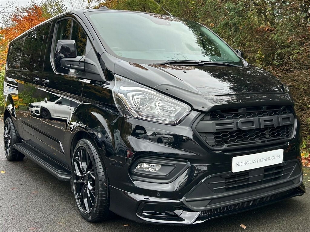 Ford Transit Custom 2.0 320 Ecoblue Limited Crew Van Double Cab Di WP72TEY Black #2