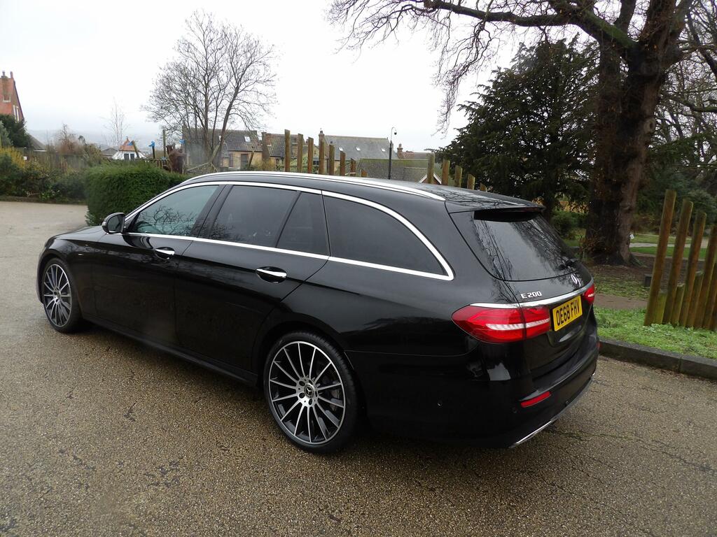 Mercedes-Benz E Class 2.0 E200 Amg Line Premium Estate G-tr OE68FHV Black #5
