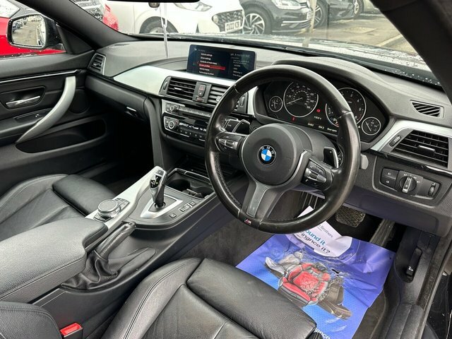 BMW 4 Series Gran Coupe 420D M Sport Hatchback LA18OLC Black #5