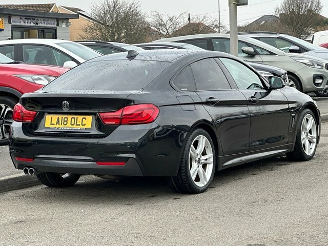 BMW 4 Series Gran Coupe 420D M Sport Hatchback LA18OLC Black #3