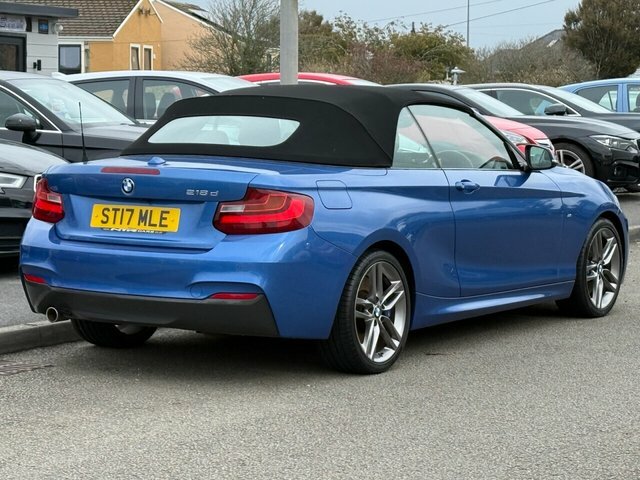 BMW 2 Series 218D M Sport Convertible ST17MLE Blue #3