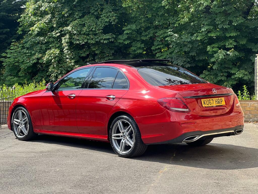 Mercedes-Benz E Class Saloon 2.0 E220d Amg Line 2017 KU67HRP Red #4