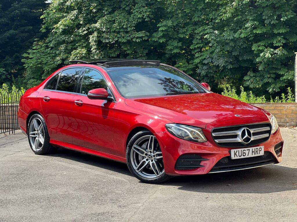 Mercedes-Benz E Class Saloon 2.0 E220d Amg Line 2017 KU67HRP Red #2