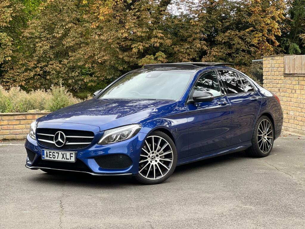 Mercedes-Benz C Class Saloon 2.1 C220d Amg Line 2017 AE67XLF Blue #6