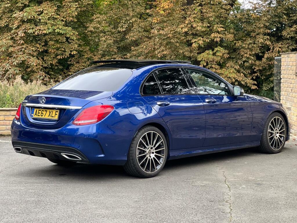 Mercedes-Benz C Class Saloon 2.1 C220d Amg Line 2017 AE67XLF Blue #4