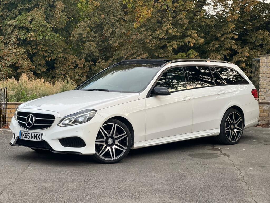 Mercedes-Benz E Class Estate 2.1 E220 Bluetec Amg Night Edition 2015 MK65NNX White #6