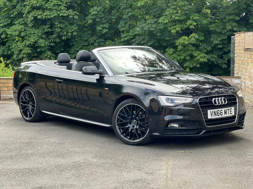 Audi A5 Convertible 2.0 Tdi S Line Special Edition Plus 2 VN66MTE Black #2