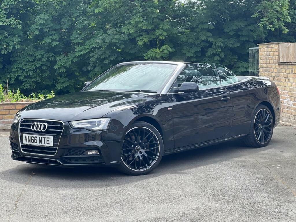 Audi A5 Convertible 2.0 Tdi S Line Special Edition Plus 2 VN66MTE Black