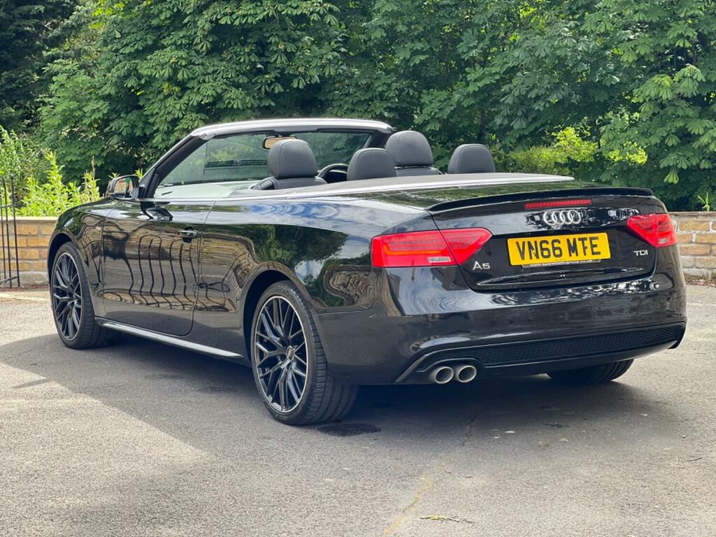 Audi A5 Convertible 2.0 Tdi S Line Special Edition Plus 2 VN66MTE Black #5
