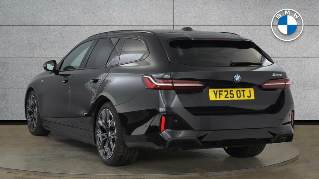 BMW 5 Series 530E M Sport Touring YF25OTJ Black #4