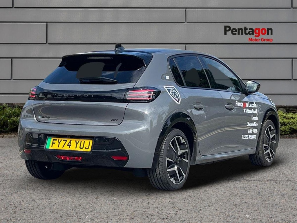 Peugeot e-208 51Kwh Gt Hatchback 7.4Kw Charge FY74YUJ Grey #4
