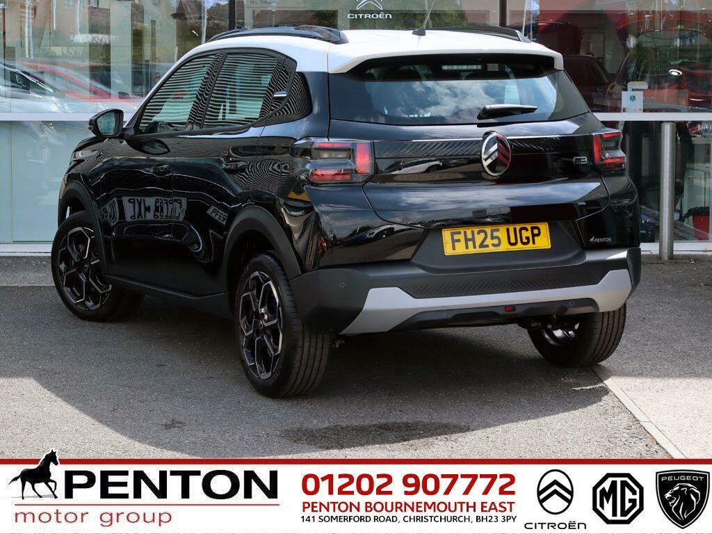 Citroen C3 1.2 Turbo Plus Euro 6 Ss FH25UGP Black #3