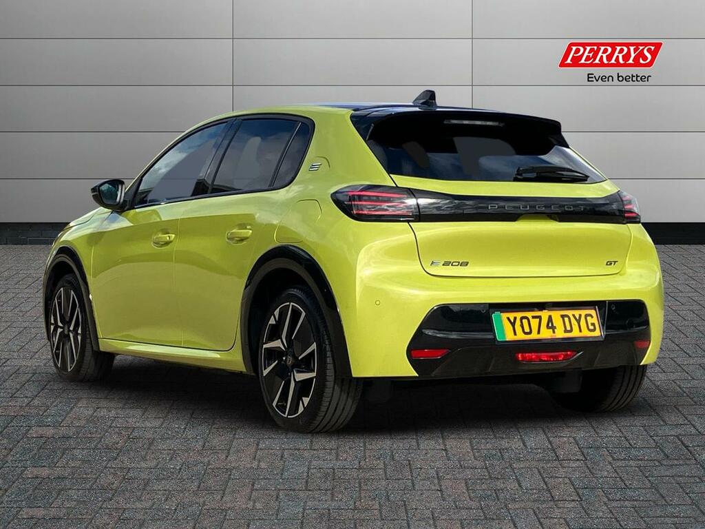 Peugeot e-208 115Kw Gt 51Kwh YO74DYG Yellow #2