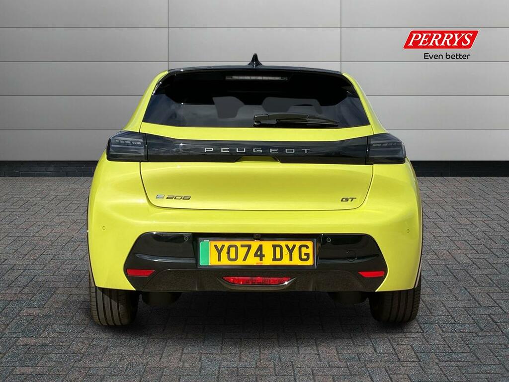Peugeot e-208 115Kw Gt 51Kwh YO74DYG Yellow #5