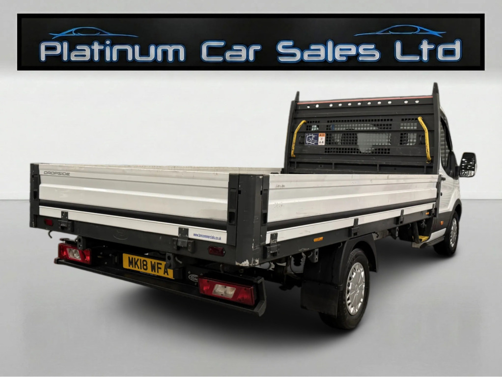 Ford Transit Custom 350 Xlwb Dropside MK18WFA White #3