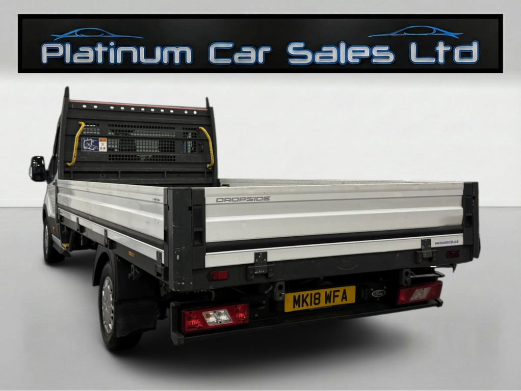 Ford Transit Custom 350 Xlwb Dropside MK18WFA White #4