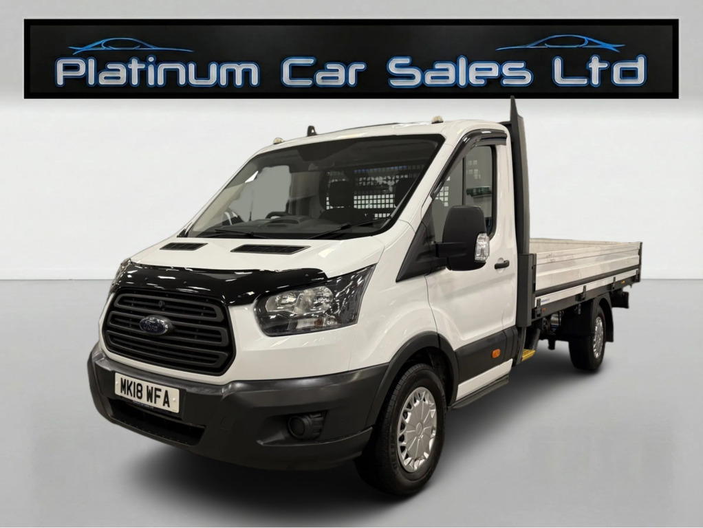 Ford Transit Custom 350 Xlwb Dropside MK18WFA White #2