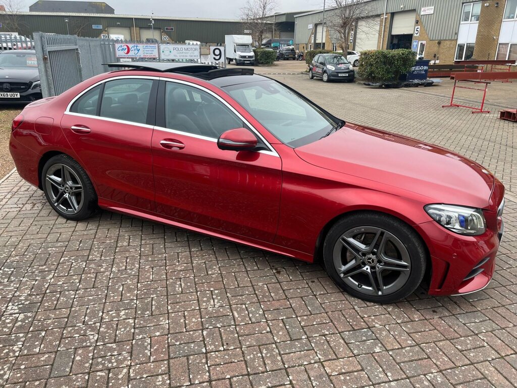 Mercedes-Benz C Class 2.0 C220d Amg Line Premium Plus G-tronic Euro 6 Red
