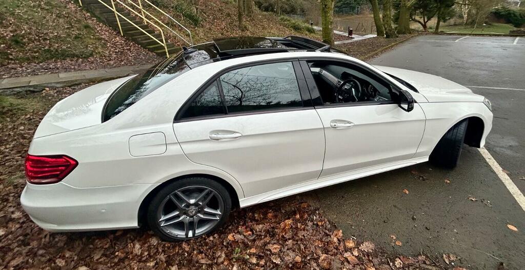 Mercedes-Benz E Class Saloon E220amg Night Edition Prem1owner-only 35 White #6