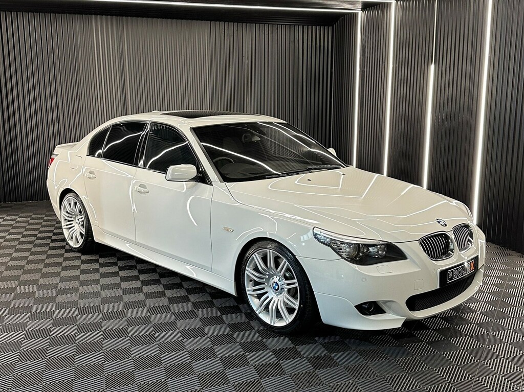 BMW 5 Series 4.8 550I V8 M Sport Euro 4 GBZ599 White #4