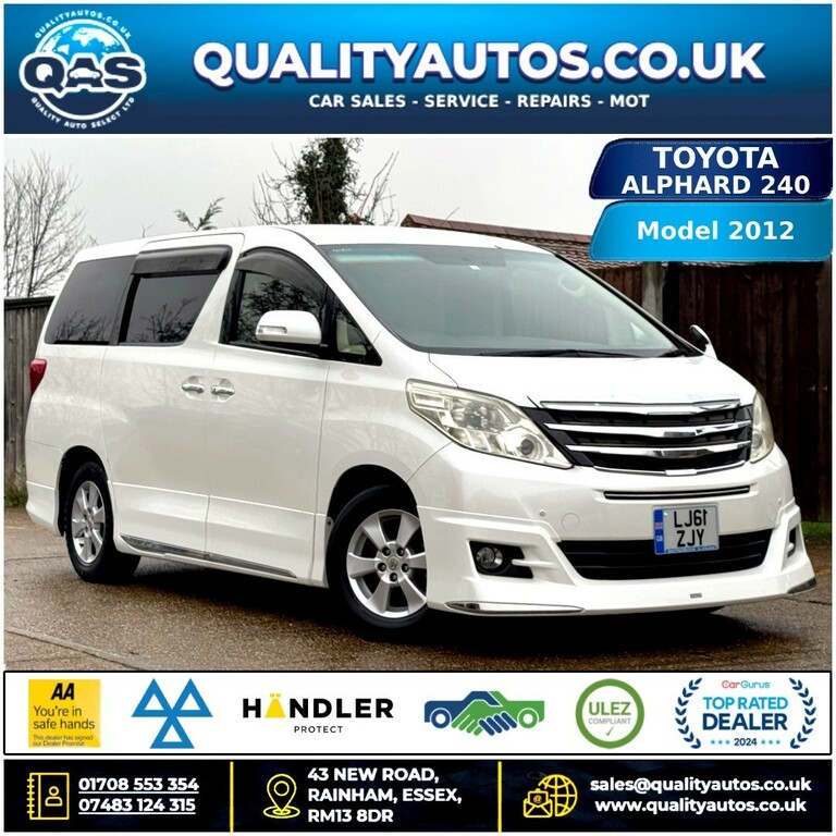 Toyota Alphard Toyota Alphard 240 X, 2.4 Ulez 8 Seat 61-12 F White