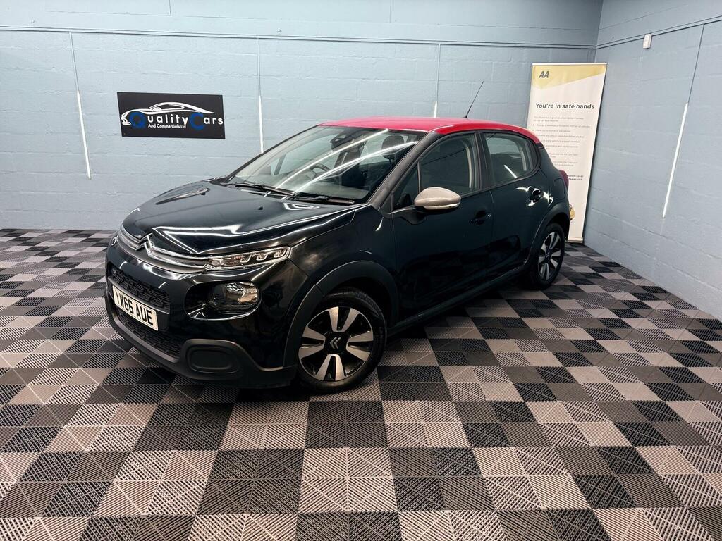 Citroen C3 1.2 Puretech Feel Euro 6 YW66AUE Black #2