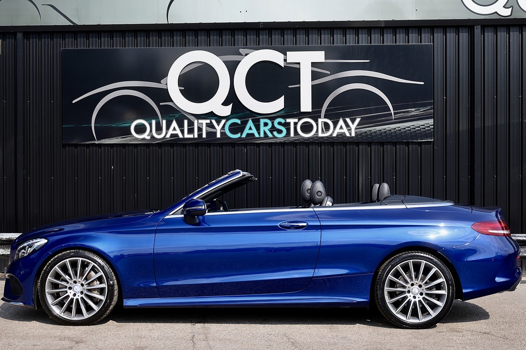 Mercedes-Benz C Class C250d Amg Line Convertible FM66YWY Blue #2