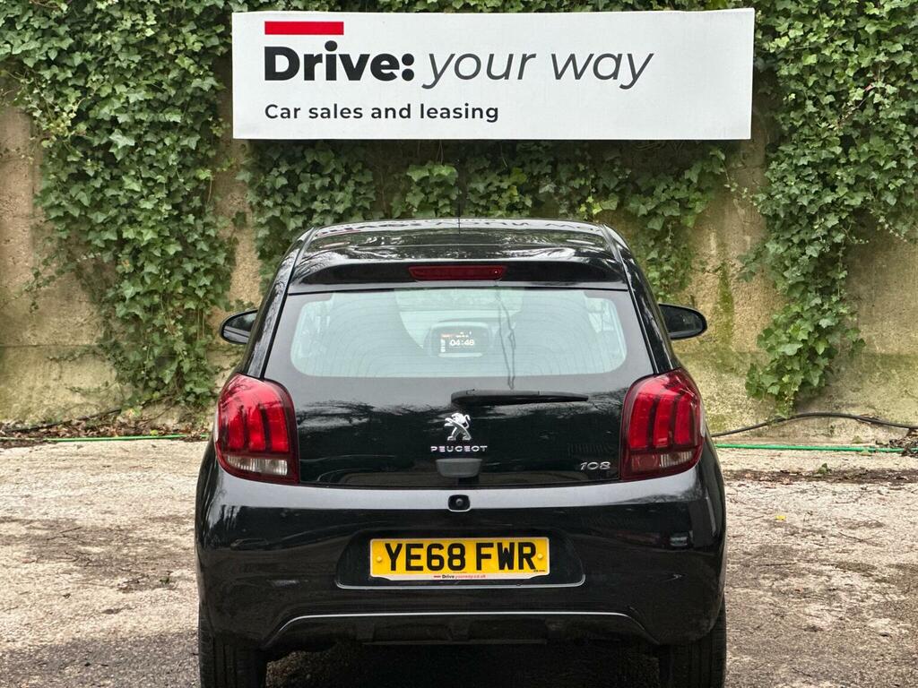 Peugeot 108 Hatchback 1.0 Active Euro 6 201868 YE68FWR Black #6