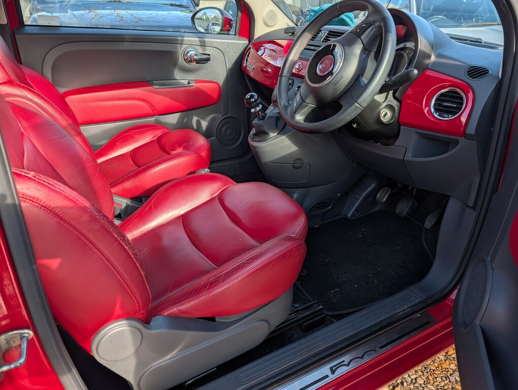 Fiat 500C Convertible 1.2 500C 1.2 Lounge 2012 HV12UMW Red #3