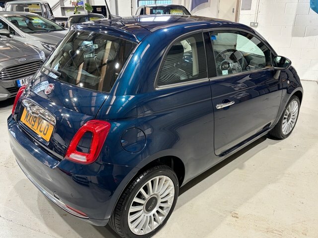 Fiat 500 2019 1.2 Lounge Hatchback Euro 6 MX19YCO Blue #3