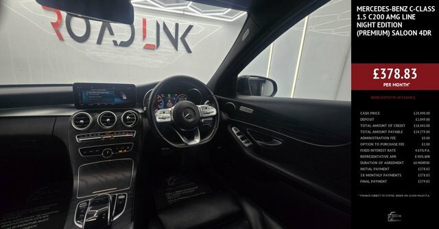 Mercedes-Benz C Class 1.5 C200 Amg Line Night Edition Premium Saloon 4 Black #3