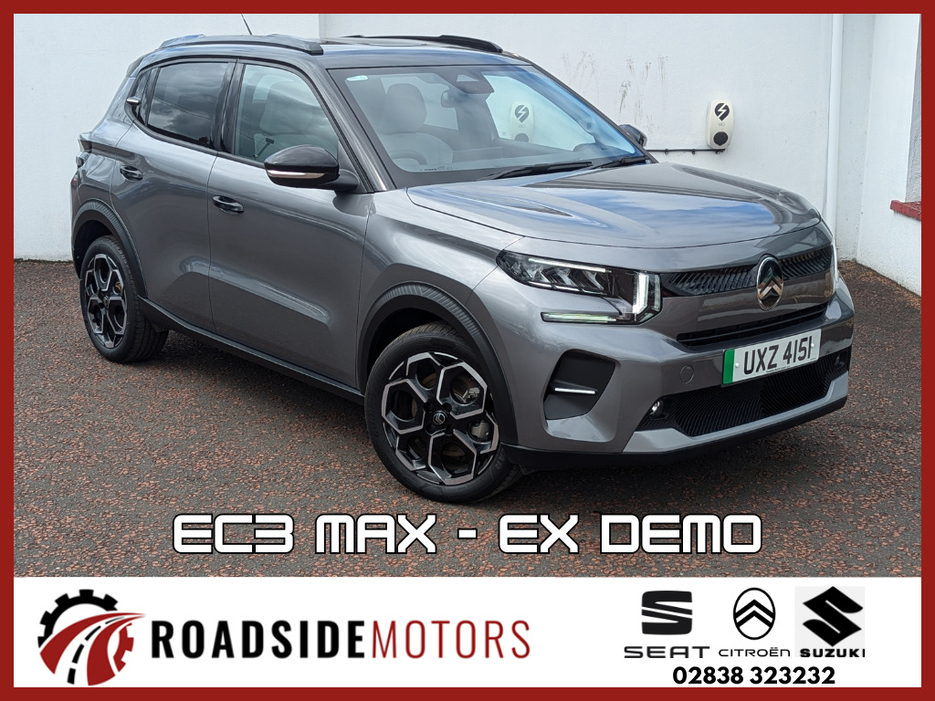 Citroen 2025 Citroen Ec3 Max 83Kw Ex Demo 500 Miles Fr UXZ4151 Grey