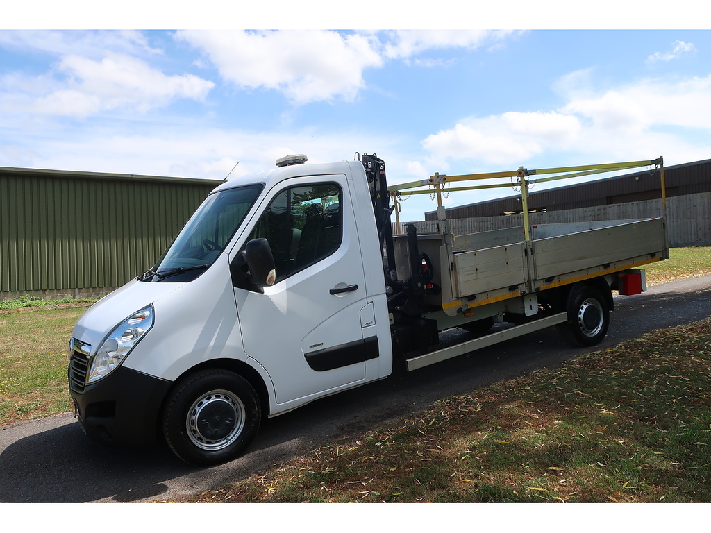 Vauxhall Movano 2.3 Cdti 3500 Biturbo L3dropside With Crane Rwd E BK68ATY White #5